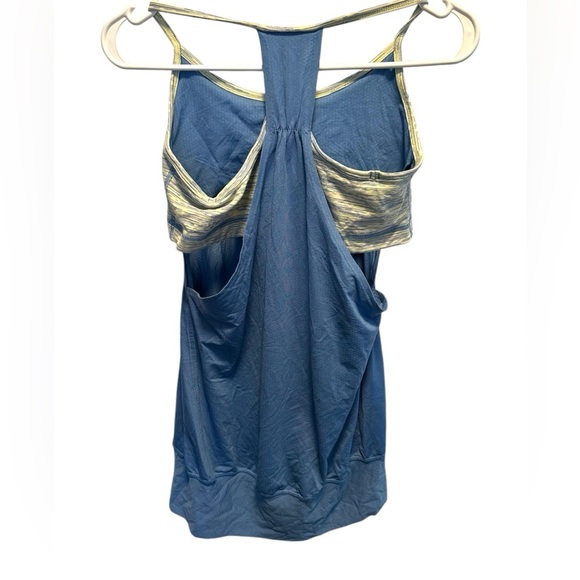 Lululemon Blue and yellow top with built in bra - Picture 4 of 6